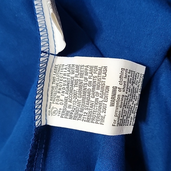 WORKRITE NOMEX IIIA LONG SLEEVE MEN'S FR BUTTON DOWN SHIRT SIZE 52R - Picture 4 of 7